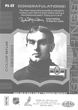 2007-2008 OPC Premier Stitchings PS-CT Cyclone Taylor