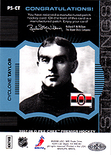 2007-2008 OPC Premier Stitchings PS-CT Cyclone Taylor