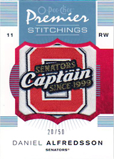 2007-2008 OPC Premier Stitchings PS-DA Daniel Alfredsson