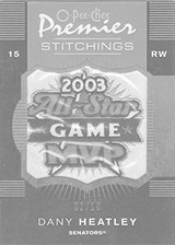 2007-2008 OPC Premier Stitchings PS-DH Dany Heatley