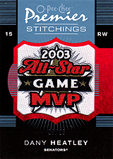 2007-2008 OPC Premier Stitchings PS-DH Dany Heatley