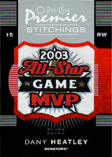 2007-2008 OPC Premier Stitchings PS-DH Dany Heatley
