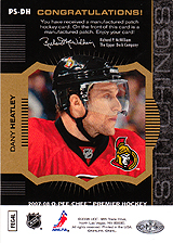 2007-2008 OPC Premier Stitchings PS-DH Dany Heatley