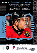 2007-2008 OPC Premier Stitchings PS-DH Dany Heatley