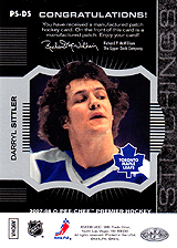 2007-2008 OPC Premier Stitchings PS-DS Darryl Sittler