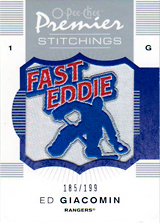 2007-2008 OPC Premier Stitchings PS-EG Ed Giacomin