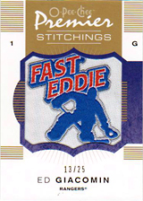 2007-2008 OPC Premier Stitchings PS-EG Ed Giacomin