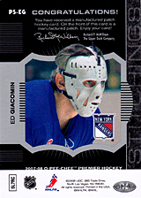 2007-2008 OPC Premier Stitchings PS-EG Ed Giacomin
