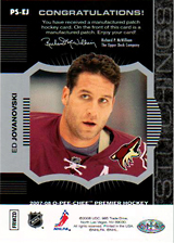 2007-2008 OPC Premier Stitchings PS-EJ Ed Jovanovski