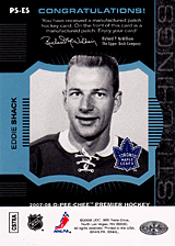 2007-2008 OPC Premier Stitchings PS-ES Eddie Shack