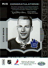 2007-2008 OPC Premier Stitchings PS-ES Eddie Shack