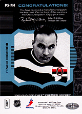 2007-2008 OPC Premier Stitchings PS-FN Frank Nighbor