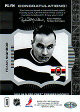 2007-2008 OPC Premier Stitchings PS-FN Frank Nighbor