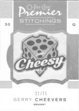 2007-2008 OPC Premier Stitchings PS-GC Gerry Cheevers