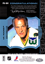 2007-2008 OPC Premier Stitchings PS-GH Gordie Howe