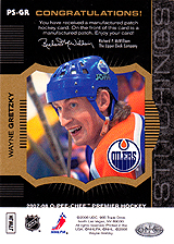 2007-2008 OPC Premier Stitchings PS-GR Wayne Gretzky