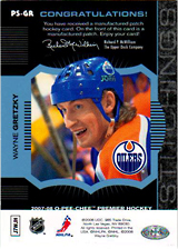 2007-2008 OPC Premier Stitchings PS-GR Wayne Gretzky
