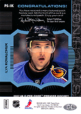 2007-2008 OPC Premier Stitchings PS-IK Ilya Kovalchuk