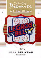 2007-2008 OPC Premier Stitchings PS-JB Jean Beliveau