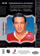 2007-2008 OPC Premier Stitchings PS-JB Jean Beliveau