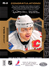 2007-2008 OPC Premier Stitchings PS-JI Jarome Iginla