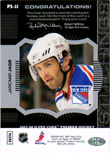 2007-2008 OPC Premier Stitchings PS-JJ Jaromir Jagr