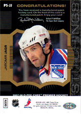 2007-2008 OPC Premier Stitchings PS-JJ Jaromir Jagr