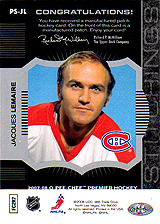 2007-2008 OPC Premier Stitchings PS-JL Jacques Lemaire