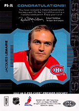 2007-2008 OPC Premier Stitchings PS-JL Jacques Lemaire