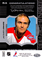 2007-2008 OPC Premier Stitchings PS-JL Jacques Lemaire