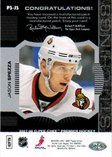 2007-2008 OPC Premier Stitchings PS-JS Jason Spezza