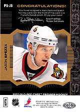2007-2008 OPC Premier Stitchings PS-JS Jason Spezza