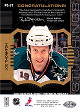 2007-2008 OPC Premier Stitchings PS-JT Joe Thornton