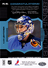 2007-2008 OPC Premier Stitchings PS-KL Kari Lehtonen
