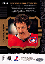 2007-2008 OPC Premier Stitchings PS-LR Larry Robinson