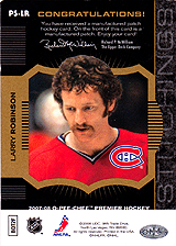 2007-2008 OPC Premier Stitchings PS-LR Larry Robinson