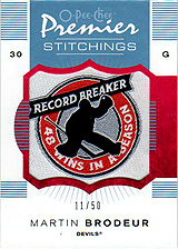 2007-2008 OPC Premier Stitchings PS-MA Martin Brodeur