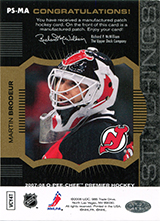2007-2008 OPC Premier Stitchings PS-MA Martin Brodeur