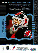 2007-2008 OPC Premier Stitchings PS-MA Martin Brodeur