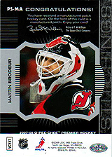 2007-2008 OPC Premier Stitchings PS-MA Martin Brodeur