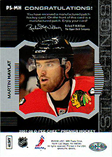 2007-2008 OPC Premier Stitchings PS-MH Martin Havlat