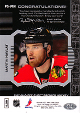 2007-2008 OPC Premier Stitchings PS-MH Martin Havlat