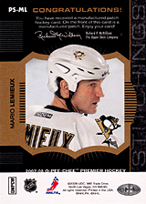 2007-2008 OPC Premier Stitchings PS-ML Mario Lemieux