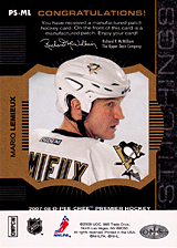 2007-2008 OPC Premier Stitchings PS-ML Mario Lemieux