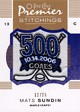 2007-2008 OPC Premier Stitchings PS-MS Mats Sundin