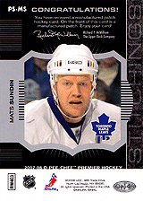 2007-2008 OPC Premier Stitchings PS-MS Mats Sundin