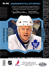 2007-2008 OPC Premier Stitchings PS-MS Mats Sundin