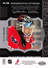 2007-2008 OPC Premier Stitchings PS-OK Olaf Kolzig