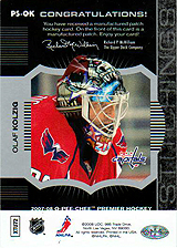 2007-2008 OPC Premier Stitchings PS-OK Olaf Kolzig