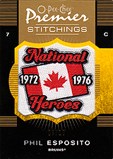 2007-2008 OPC Premier Stitchings PS-PE Phil Esposito